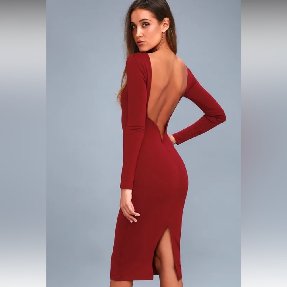 Lulus Va Va Voom Backless Midi Dress